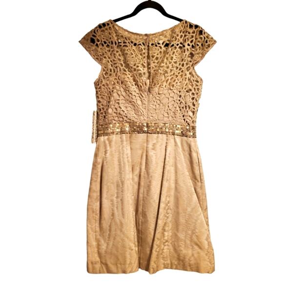 NWT Kay Unger Siver Metallic Dress Sz 12 - Picture 3 of 9
